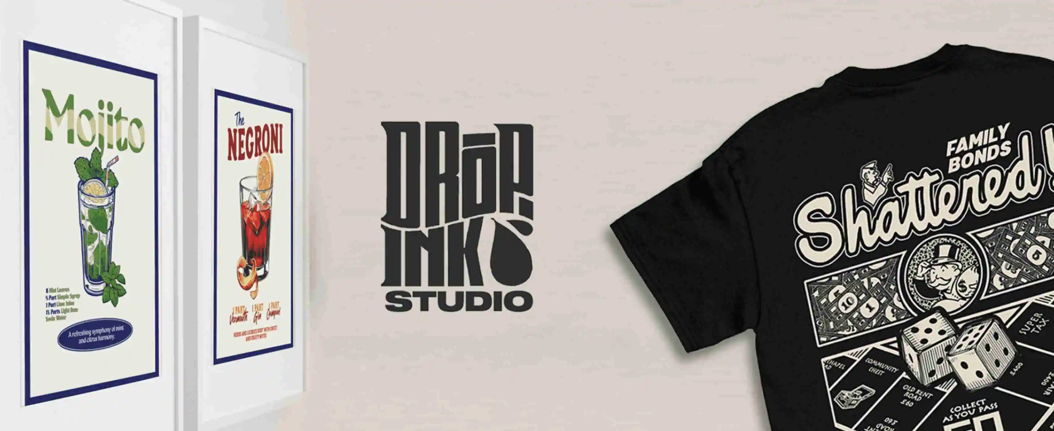 Boutique DropInkStudio - t-shirts humoristiques inspirés de l'univers de l'alcool, pour hommes et femmes avec un style décalé et original.